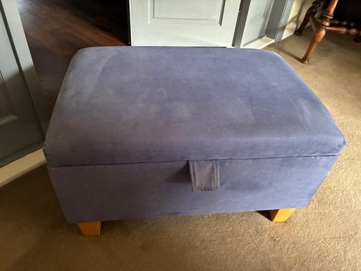 Buy & Sell West Midlands Dudley - Photos for Blue Fabric Ottoman