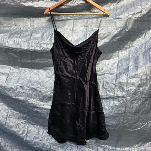 Buy & Sell West Midlands Dudley - Photos for ZARA Black Satin Slip Dress XL UK 14 rrp £45