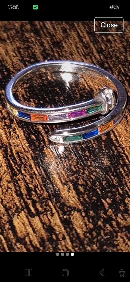 Buy & Sell Shropshire Telford and Wrekin - Photos for beautiful multi gem thumb/finger ring, adjust