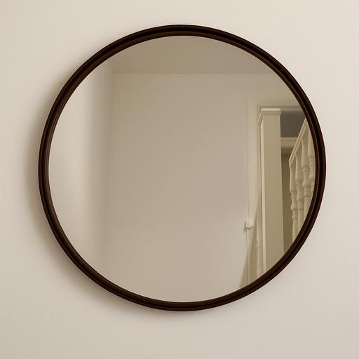 Buy & Sell West Midlands Dudley - Photos for Large 32” Round Wall Mirror – Wooden Frame