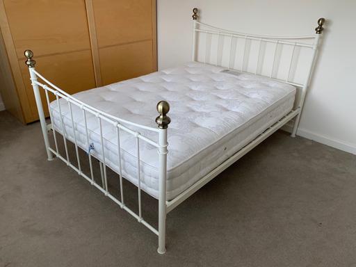 Buy & Sell West Midlands Wolverhampton - Photos for Cream metal frame double bed