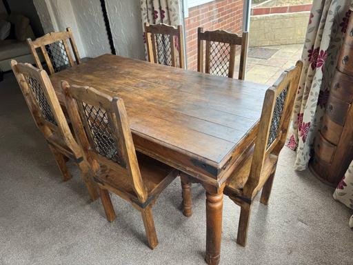 Buy & Sell South Yorkshire Doncaster - Photos for Solid Oak Dining Table and 6 Matching Chairs