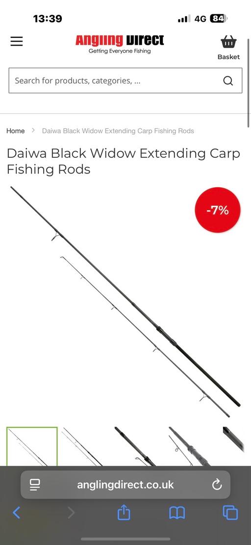 Buy & Sell Surrey Spelthorne - Photos for Black widow ext carp rods x2