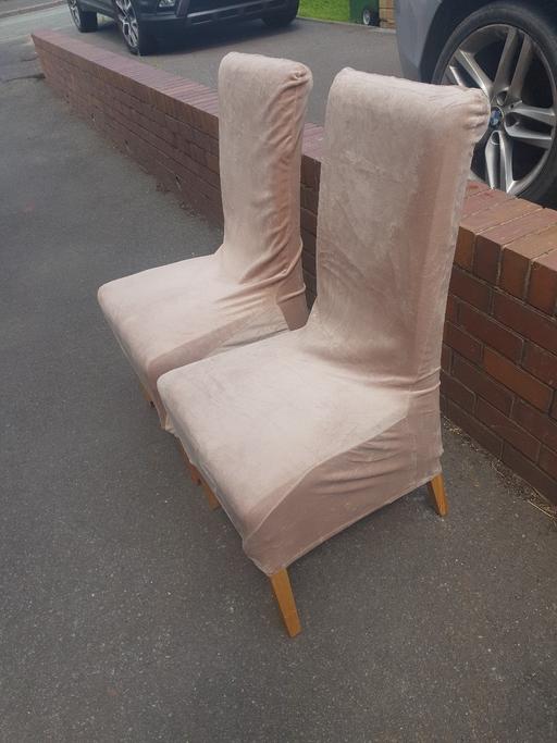 Buy & Sell West Midlands Dudley - Photos for 2 Champagne Coloured Dining Chairs , Decent C