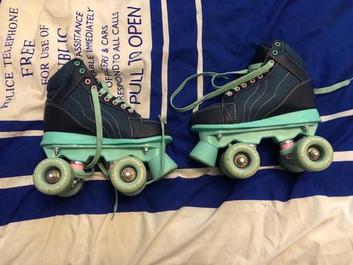 Buy & Sell Staffordshire Tamworth - Photos for VGC Navy & Green Rio Roller Skates, Size 1