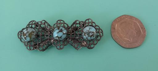 Buy & Sell Thatto Heath Saint Helens - Photos for Antique filigree turquoise glass brooch