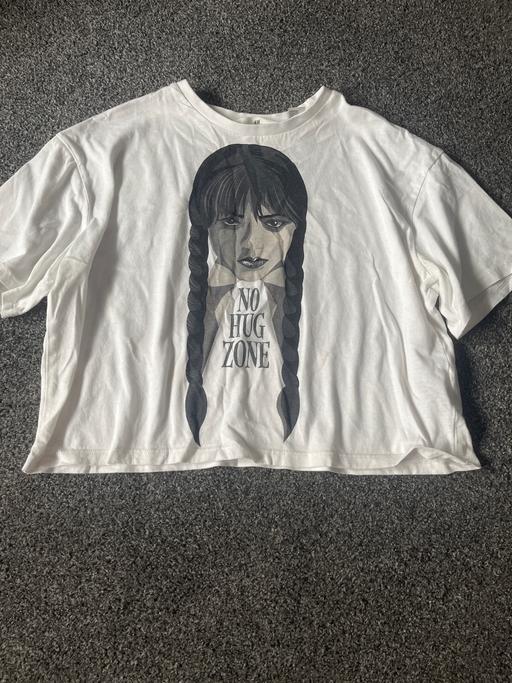 Buy & Sell South Yorkshire Rotherham - Photos for Wednesday age 11-12 T-shirt no hug zone