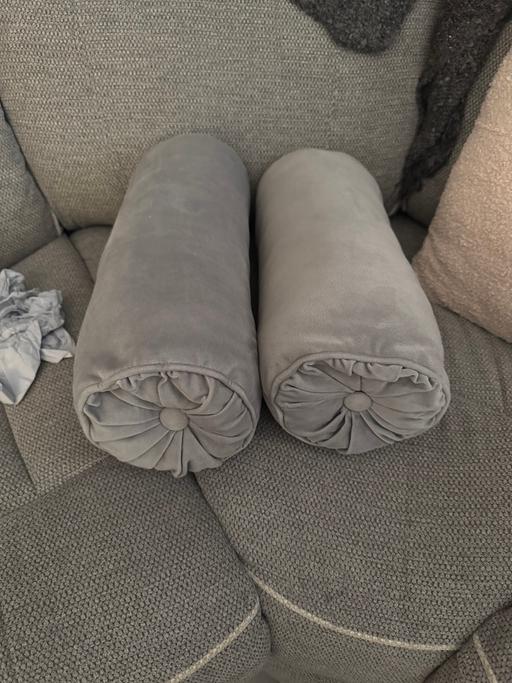 Buy & Sell Brierley Hill Dudley - Photos for Grey velvet arm cushions