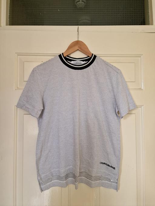 Buy & Sell Grange Park North London - Photos for Calvin Klein Jeans Striped Collar Tee