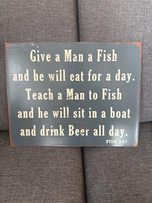 Buy & Sell Alrewas Lichfield - Photos for Man Cave sign - Fishing & Beer