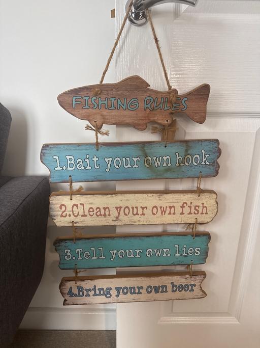 Buy & Sell Alrewas Lichfield - Photos for Man Cave Fishing Sign
