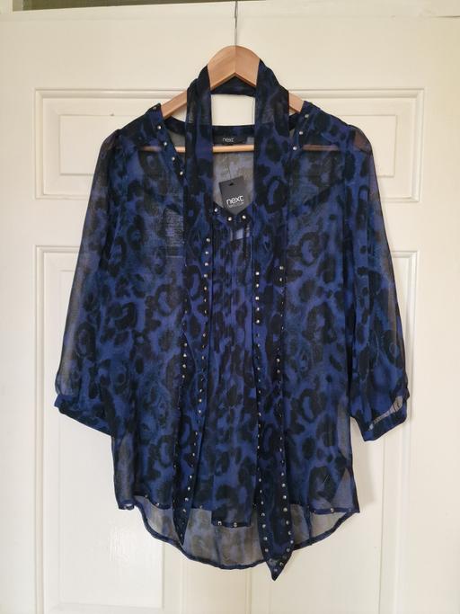 Buy & Sell Grange Park North London - Photos for Next Blue Leopard Print Sheer Blouse