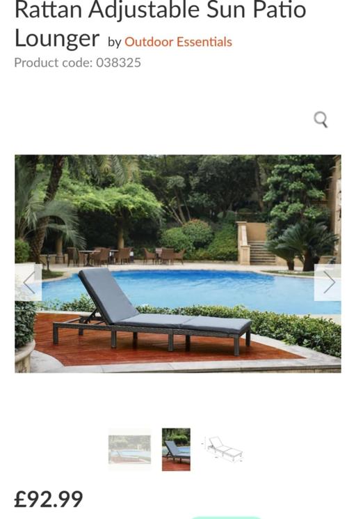 Buy & Sell Hurst Green Dudley - Photos for Rattan Adjustable Sun Patio Lounger