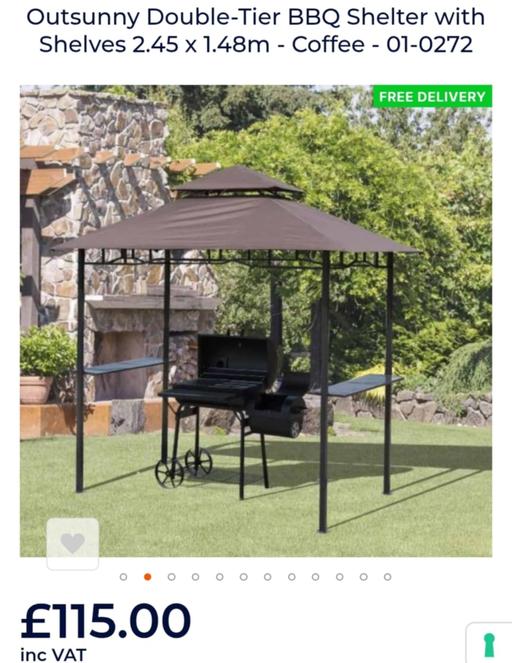 Buy & Sell Hurst Green Dudley - Photos for Outsunny Double-Tier BBQ Shelter with Shelves
