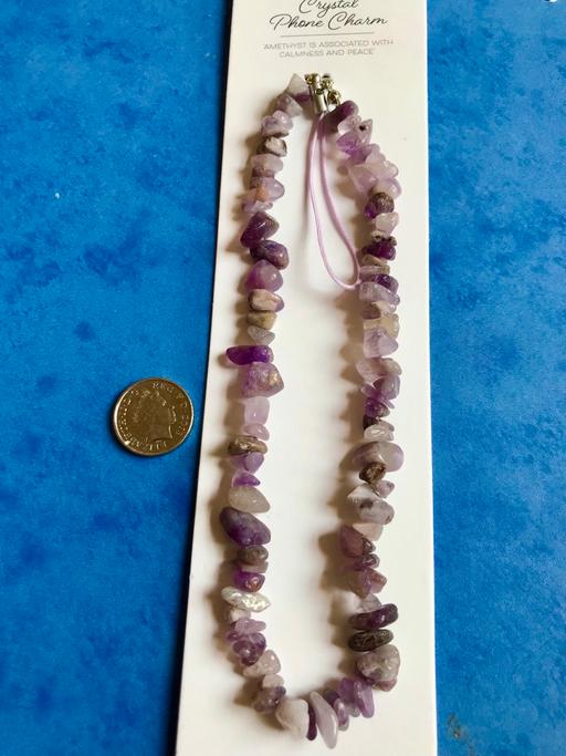 Buy & Sell Heaton Mersey Stockport - Photos for Genuine Crystal Purple Amethyst phone charm