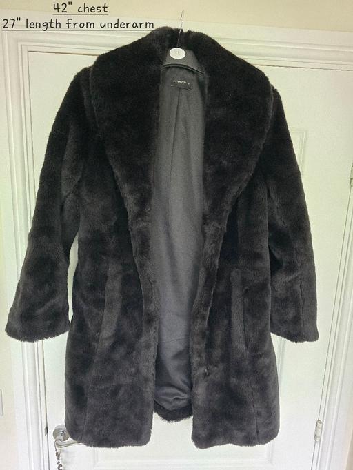 Buy & Sell Rowley Regis Sandwell - Photos for Per Una Marks & Spencer Black fur coat- med
