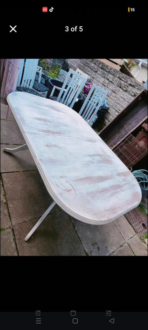 Buy & Sell Ponthenry Carmarthenshire - Wales - Photos for Chubby chic table and 6 chairs