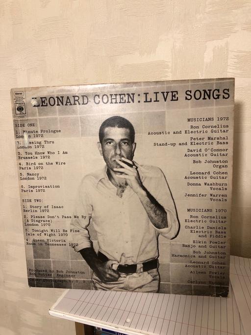 Buy & Sell Bamber Bridge South Ribble - Photos for Leonard Cohen - Live Songs - Vinyl Record LP