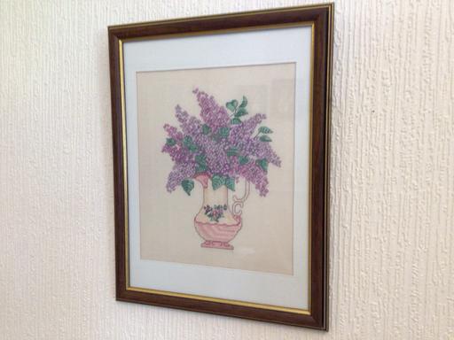Buy & Sell Essington South Staffordshire - Photos for Jug of Lilacs Cross Stitch Picture