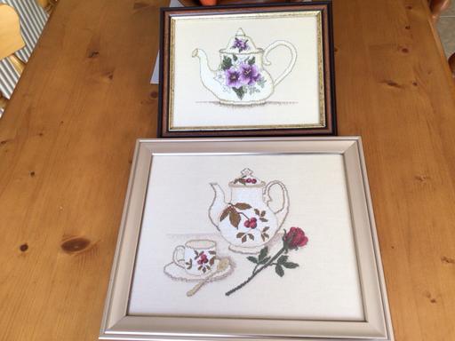 Buy & Sell Willenhall Walsall - Photos for 2 Framed Tea Pot Cross Stitch Set