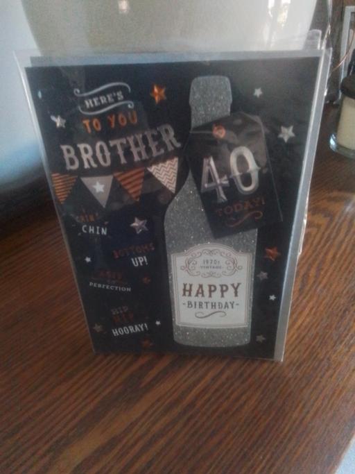 Buy & Sell Streetly Walsall - Photos for BROTHER 40TH CARD
