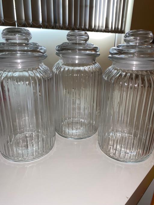 Buy & Sell Birmingham Birmingham - Photos for Ribbed airtight glass sweet jars