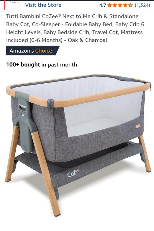 Buy & Sell South West London Sutton - Photos for Tutti Bambini Cozee bedside crib, mattress