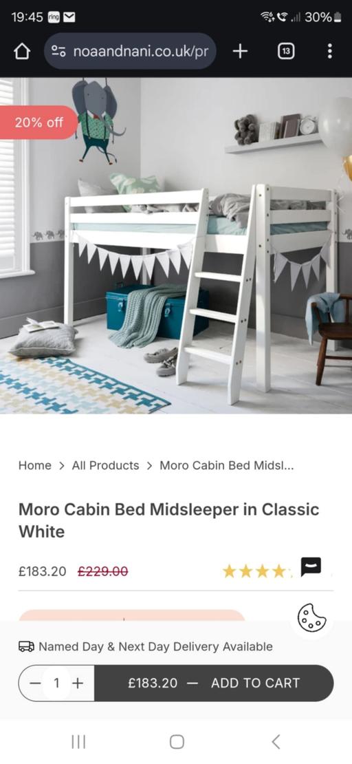 Buy & Sell Hurst Green Dudley - Photos for Cabin Bed Midsleeper in Classic White