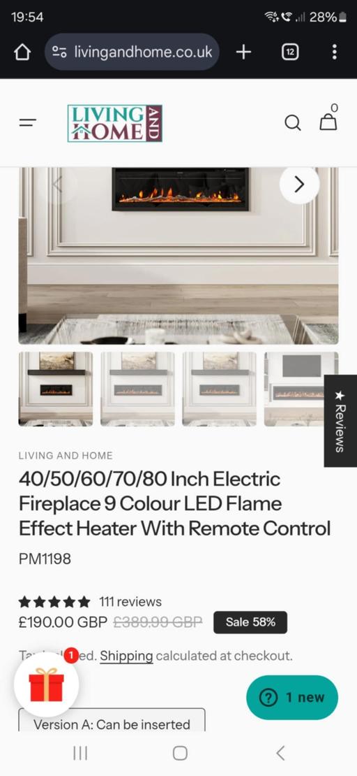 Buy & Sell Hurst Green Dudley - Photos for 40 Inch Electric Fireplace 9 Colour LED Flame