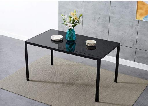 Buy & Sell Small Heath Birmingham - Photos for Black Glass Dining Table With Metal Legs Mode