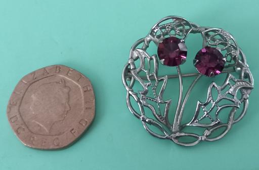 Buy & Sell Thatto Heath Saint Helens - Photos for Vintage Scottish thistle amythest brooch