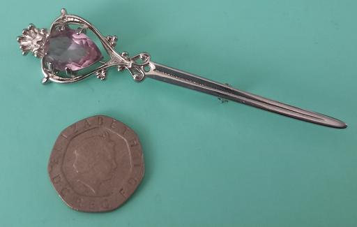 Buy & Sell Thatto Heath Saint Helens - Photos for Large amythest Scottish brooch