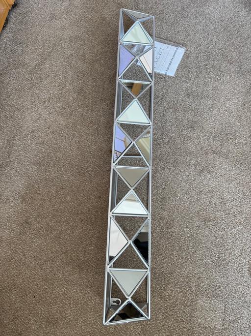 Buy & Sell Bushbury Wolverhampton - Photos for Next Geometric Deco glass mirror silver shelf