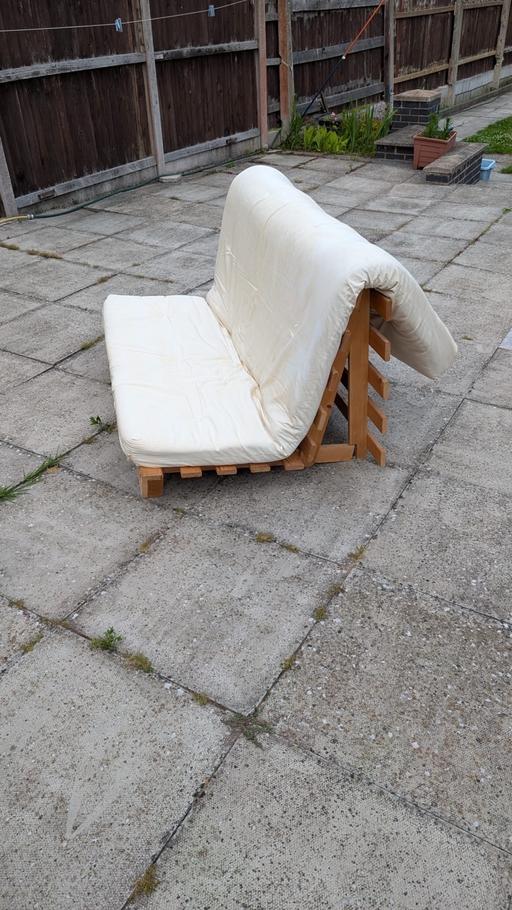 Buy & Sell Stechford Birmingham - Photos for White brown plank foldable like new futon 