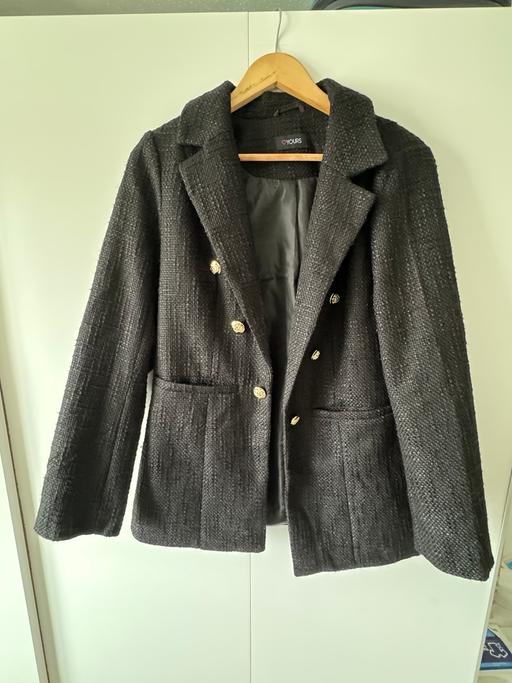 Buy & Sell Whiston Rotherham - Photos for Yours Curve black check Boucle blazer UK16