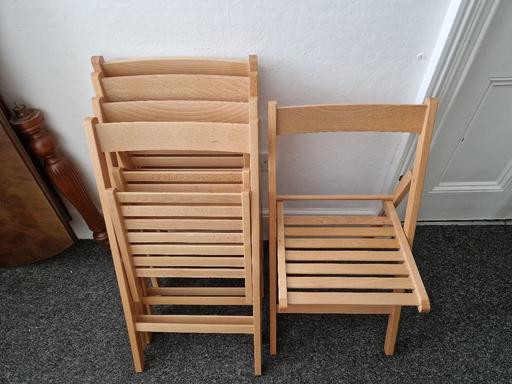 Buy & Sell Lowestoft East Suffolk - Photos for 5 WOODEN FOLDING CHAIRS