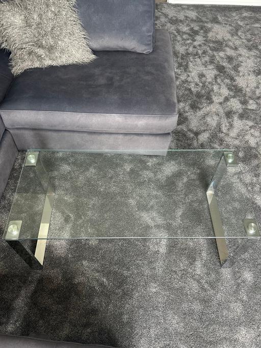Buy & Sell West Midlands Dudley - Photos for Glass top coffee table £8 (collection only)