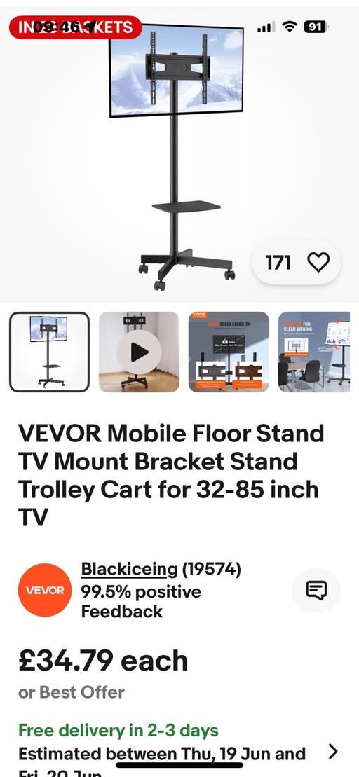 Buy & Sell Stoneycroft Liverpool - Photos for Floor tv stand