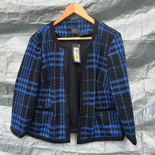 Buy & Sell Stourbridge Dudley - Photos for M&S Blue Black Check Jacket Blazer UK 16