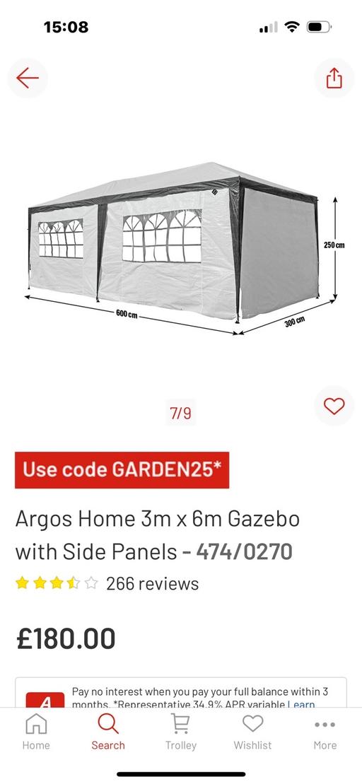 Buy & Sell Kings Norton Birmingham - Photos for 3x6 metre gazebo marquee as new used once