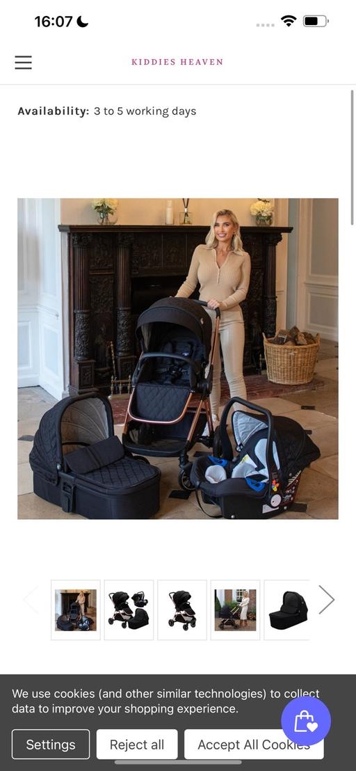Buy & Sell Kent Dartford - Photos for My Babiie Black Pram (whole travel system)