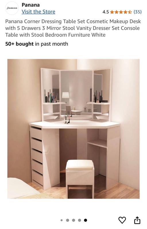 Buy & Sell Kidbrooke South East London - Photos for Corner dressing table with stool brand new