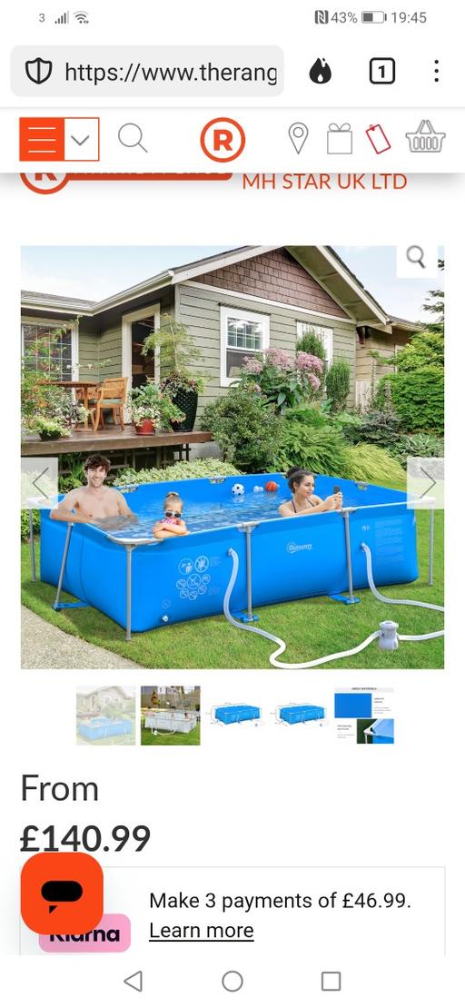 Buy & Sell Heath Town Wolverhampton - Photos for New 8ft3 x5ft 2ft large outsunny pool &filter