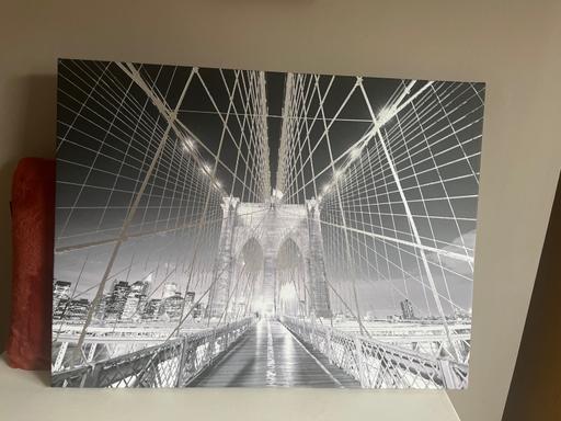 Buy & Sell South Yorkshire Doncaster - Photos for Large black white canvas stunning bridge