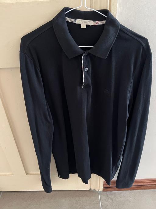 Buy & Sell Surbiton Kingston upon Thames - Photos for Genuine Jet Black Burberry Large Polo Shirt