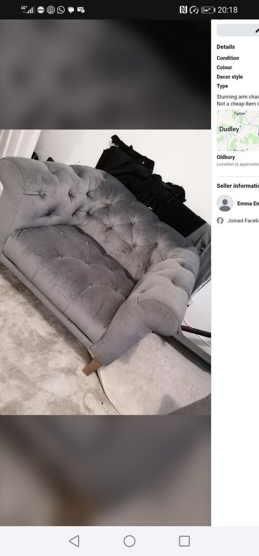 Buy & Sell Oldbury Sandwell - Photos for charcoal grey cousins snuggle love seat velve