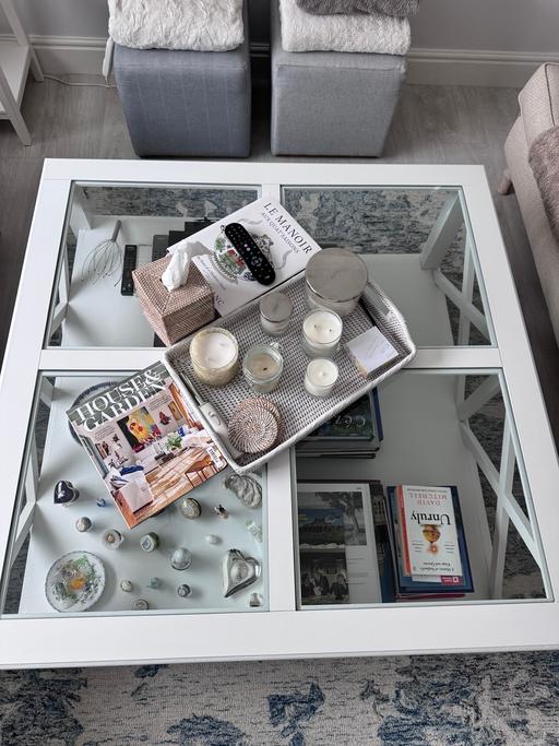 Buy & Sell Upnor Medway - Kent - Photos for Square Wood and Glass Coffee Table