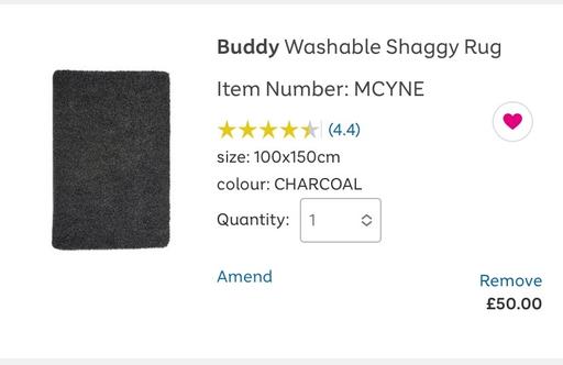 Buy & Sell Newbridge Wolverhampton - Photos for Charcoal grey washable rug