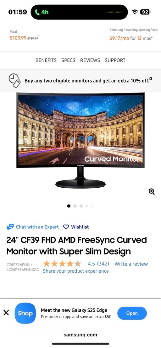 Buy & Sell Chelsea South West London - Photos for Samsung curved monitor