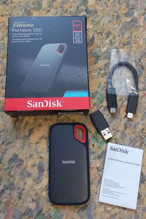Buy & Sell Blackheath South East London - Photos for SanDisk Extreme portable SSD 500GB Boxed 